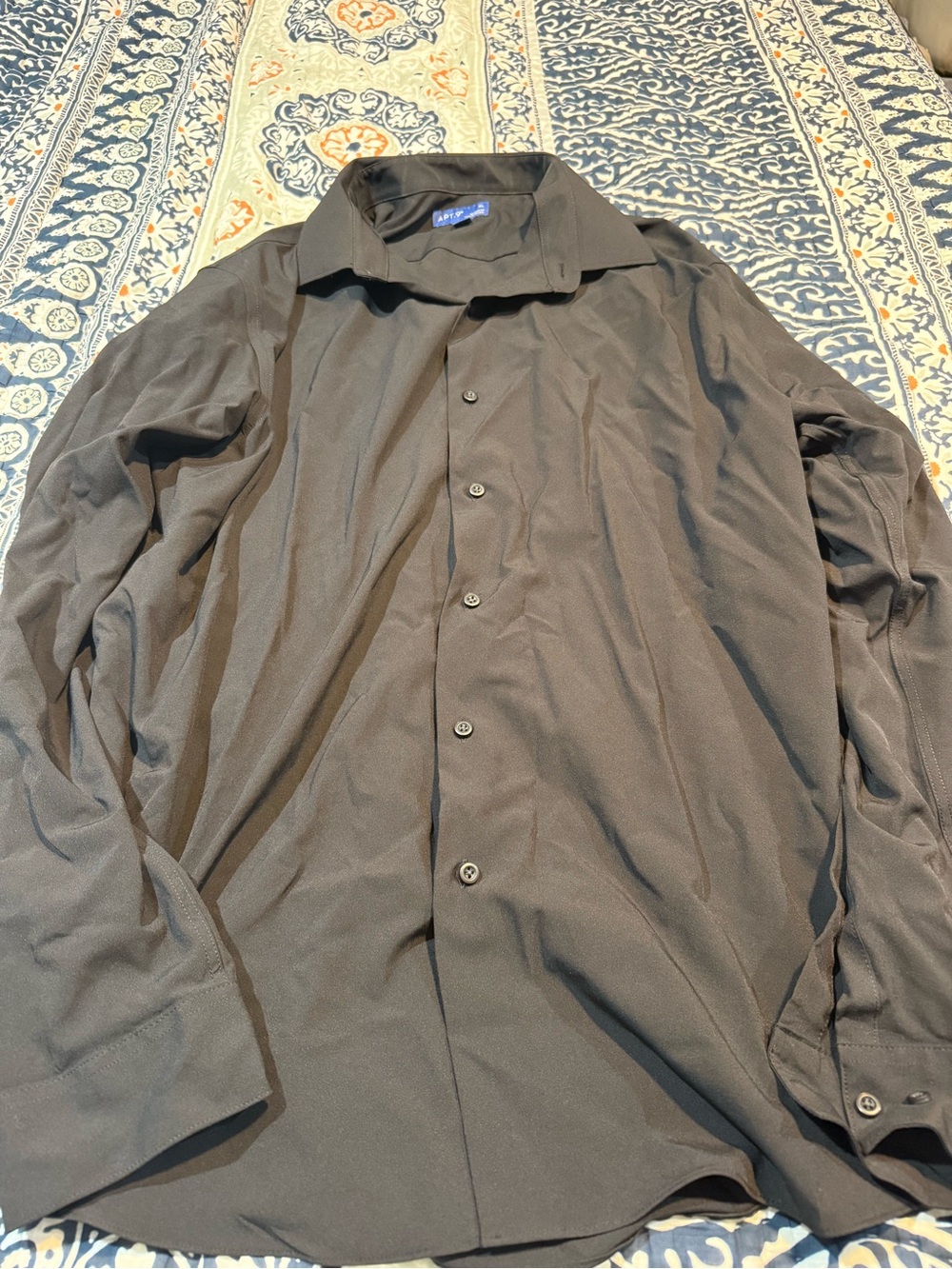 Men's Black Button-Up Shirt J